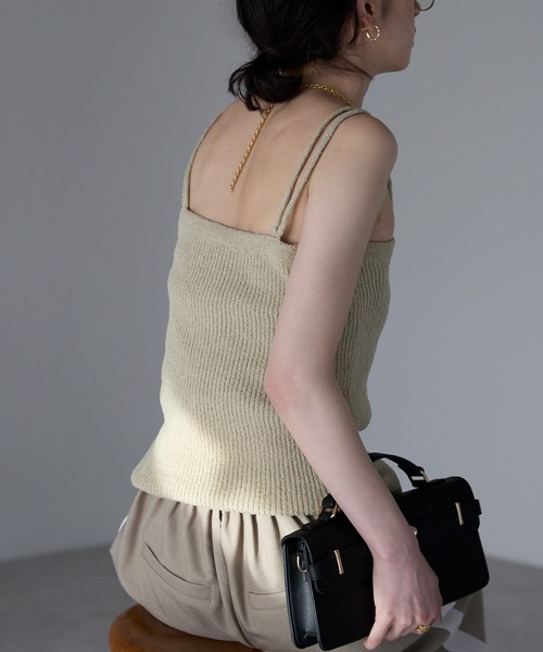 each（イーチ）の「フロントボタンサマーニットビスチェ（その他トップス・レディース・ネイビー/オレンジ/ベージュ・FREE）」の17枚目の写真