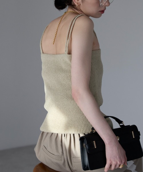 each（イーチ）の「フロントボタンサマーニットビスチェ（その他トップス・レディース・ネイビー/オレンジ/ベージュ・FREE）」の18枚目の写真