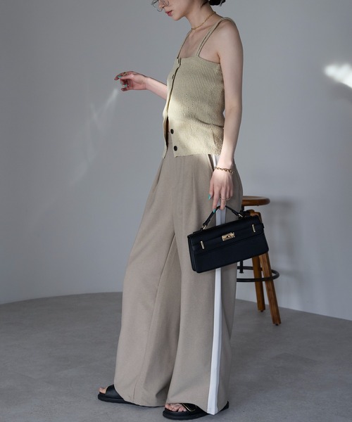 each（イーチ）の「フロントボタンサマーニットビスチェ（その他トップス・レディース・ネイビー/オレンジ/ベージュ・FREE）」の22枚目の写真