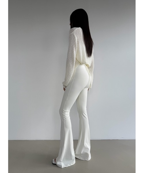 Didot.showroom（ディドット ショールーム）の「【DIDOT.】ブーツカットレギンス（レギンス/スパッツ・レディース・グレー/ネイビー/ブラック/アイボリー/ブラウン・S/M）」の7枚目の写真