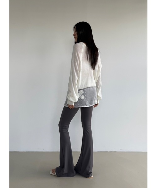 Didot.showroom（ディドット ショールーム）の「【DIDOT.】ブーツカットレギンス（レギンス/スパッツ・レディース・グレー/ネイビー/ブラック/アイボリー/ブラウン・S/M）」の16枚目の写真