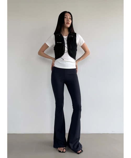 Didot.showroom（ディドット ショールーム）の「【DIDOT.】ブーツカットレギンス（レギンス/スパッツ・レディース・グレー/ネイビー/ブラック/アイボリー/ブラウン・S/M）」の11枚目の写真