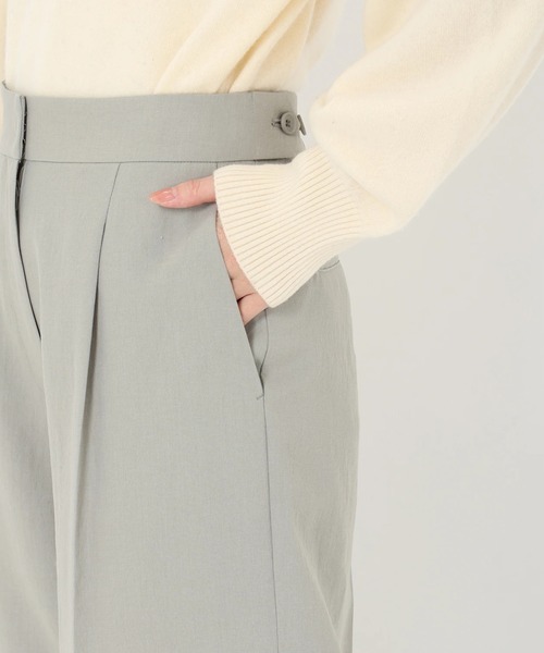 STRAWBERRY-FIELDS（ストロベリーフィールズ）の「サイドアジャストタックストレートパンツ（その他パンツ・レディース・オフホワイト/バイオレット/ベージュ/ブラック/オリーブ・2/1）」の10枚目の写真