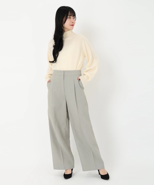 STRAWBERRY-FIELDS（ストロベリーフィールズ）の「サイドアジャストタックストレートパンツ（その他パンツ・レディース・オフホワイト/バイオレット/ベージュ/ブラック/オリーブ・2/1）」の13枚目の写真