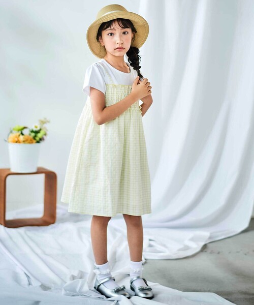 BeBe（ベベ）の「【アジャスター付】ペーパーブレードロゴリボンハット(48~56cm)（ハット・キッズ・ホワイト/ベージュ・M/S）」の13枚目の写真