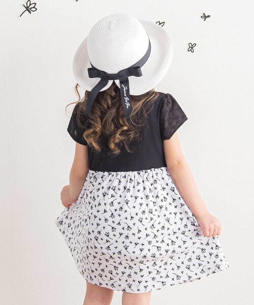 BeBe（ベベ）の「【アジャスター付】ペーパーブレードロゴリボンハット(48~56cm)（ハット・キッズ・ホワイト/ベージュ・M/S）」の16枚目の写真