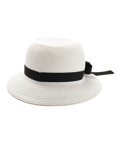 BeBe（ベベ）の「【アジャスター付】ペーパーブレードロゴリボンハット(48~56cm)（ハット・キッズ・ホワイト/ベージュ・M/S）」の6枚目の写真