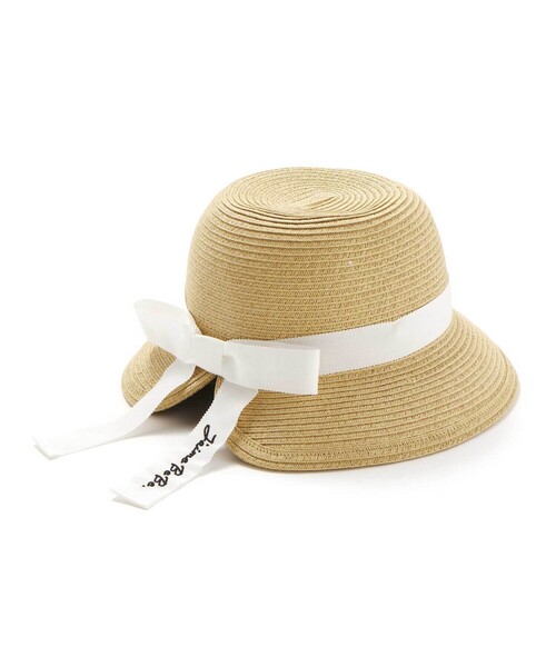 BeBe（ベベ）の「【アジャスター付】ペーパーブレードロゴリボンハット(48~56cm)（ハット・キッズ・ホワイト/ベージュ・M/S）」の7枚目の写真