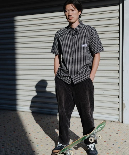RVCA(ルーカ)の「RVCA メンズ 【KENTO】 LINE OF SIGHT SH 半袖シャツ 【2025年春夏モデル】/ルーカチェック柄半袖シャツ(シャツ/ブラウス・メンズ・ブラック/レッド/ベージュ系その他・MEDIUM/SMALL/X-LARGE/LARGE)」の2枚目の写真