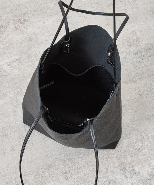 SLOW（スロウ）の「SLOW スロウ /shrink-utility tote bag-M シュリンクレザー2WAYトートバッグ ショルダーバッグ / 858S57R（トートバッグ・メンズ・ブラック/チョコ/グレー・FREE）」の17枚目の写真