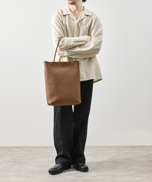 SLOW（スロウ）の「SLOW スロウ /shrink-utility tote bag-M シュリンクレザー2WAYトートバッグ ショルダーバッグ / 858S57R（トートバッグ・メンズ・ブラック/チョコ/グレー・FREE）」の22枚目の写真