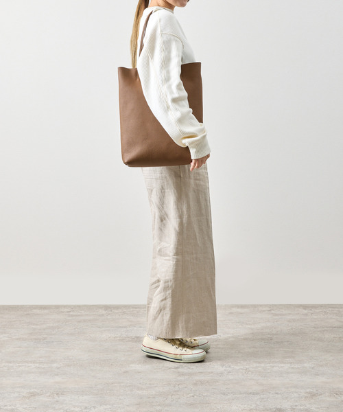 SLOW（スロウ）の「SLOW スロウ /shrink-utility tote bag-M シュリンクレザー2WAYトートバッグ ショルダーバッグ / 858S57R（トートバッグ・メンズ・ブラック/チョコ/グレー・FREE）」の20枚目の写真