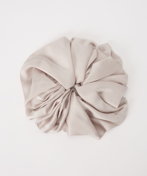 BABYLONE（バビロン）の「ウォッシャブルシルクレーヨンシュシュ（シュシュ・レディース・ライトベージュ/ダークブラウン・フリー）」の7枚目の写真