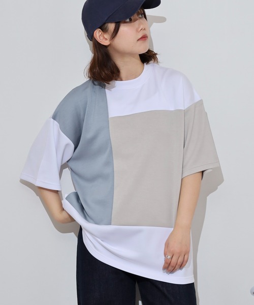 FUNALIVE(ファンアライブ)の「接触冷感 UVカット ストレッチ ワイドシルエット ソフトタッチ 半袖TEE(Tシャツ/カットソー・メンズ・ブラック系/ホワイト系/ホワイト系3/ブラック系3/グレー系3/ブルー系/ブルー系3/ブラック系1/ブルー系1/ブルー系2/ブルー系4/ブラック系2/ブラック系4/グレー系1/グレー系2/グレー系4/ホワイト系1/ホワイト系2/ホワイト系4・LL/M/L)」の2枚目の写真