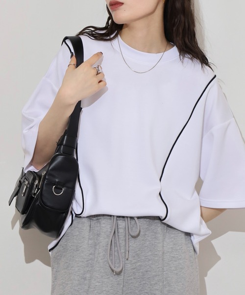 FUNALIVE(ファンアライブ)の「接触冷感 UVカット ストレッチ ワイドシルエット ソフトタッチ 半袖TEE(Tシャツ/カットソー・メンズ・ブラック系/ホワイト系/ホワイト系3/ブラック系3/グレー系3/ブルー系/ブルー系3/ブラック系1/ブルー系1/ブルー系2/ブルー系4/ブラック系2/ブラック系4/グレー系1/グレー系2/グレー系4/ホワイト系1/ホワイト系2/ホワイト系4・LL/M/L)」の5枚目の写真