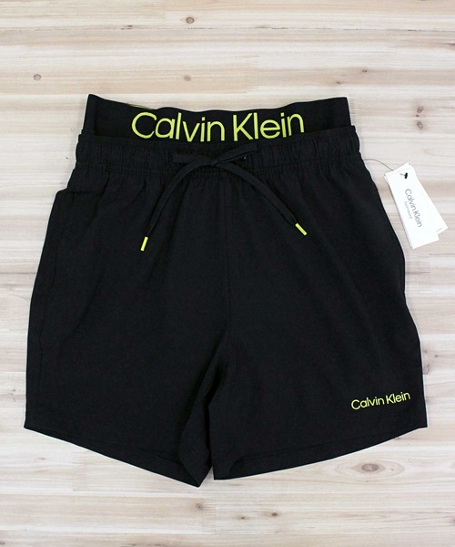 セール】CK ボクサーインナー付き ワンポイントロゴサーフパンツ