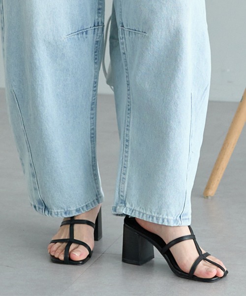 PUAL CE CIN（ピュアルセシン）の「スクエアトゥストラップサンダル（サンダル・レディース・ブラック・MEDIUM/LARGE）」の7枚目の写真