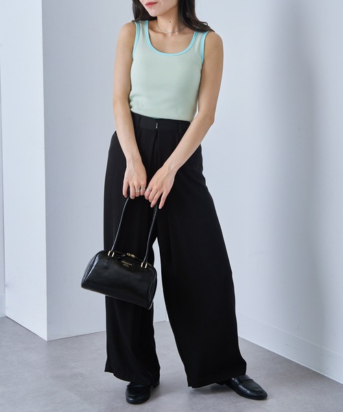 Healthknit（ヘルスニット）の「【Healthknit】丸胴リブタンクトップ HR25S-L201（タンクトップ・レディース・ミント/パープル/ネイビー/チャコールグレー/ホワイト・FREE）」の19枚目の写真