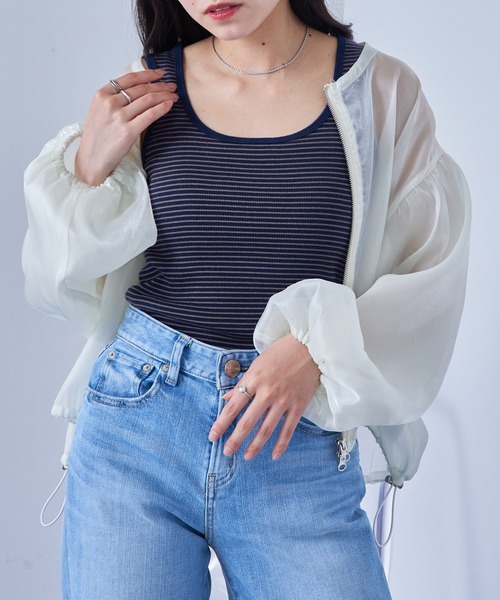 Healthknit（ヘルスニット）の「【Healthknit】丸胴リブタンクトップ HR25S-L201（タンクトップ・レディース・ミント/パープル/ネイビー/チャコールグレー/ホワイト・FREE）」の20枚目の写真