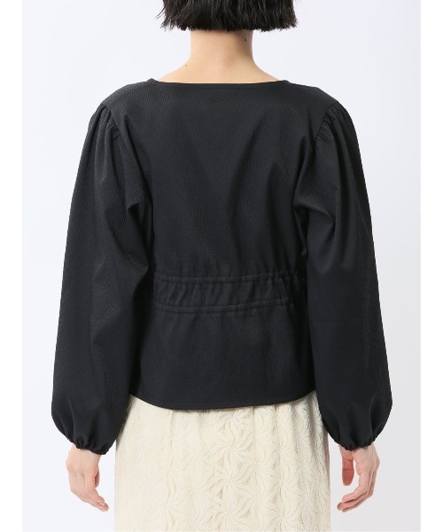 m.f.editorial（エムエフエディトリアル）の「【ハンドウォッシャブル】m.f.エディトリアル レディース ジャガード シャツジャケット（カーディガン/ボレロ・レディース・ホワイト/ブラック・FREE）」の7枚目の写真