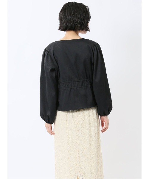 m.f.editorial（エムエフエディトリアル）の「【ハンドウォッシャブル】m.f.エディトリアル レディース ジャガード シャツジャケット（カーディガン/ボレロ・レディース・ホワイト/ブラック・FREE）」の11枚目の写真