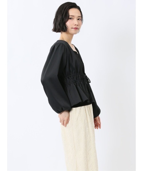 m.f.editorial（エムエフエディトリアル）の「【ハンドウォッシャブル】m.f.エディトリアル レディース ジャガード シャツジャケット（カーディガン/ボレロ・レディース・ホワイト/ブラック・FREE）」の12枚目の写真