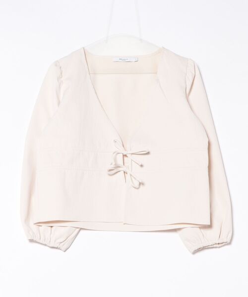 m.f.editorial（エムエフエディトリアル）の「【ハンドウォッシャブル】m.f.エディトリアル レディース ジャガード シャツジャケット（カーディガン/ボレロ・レディース・ホワイト/ブラック・FREE）」の14枚目の写真