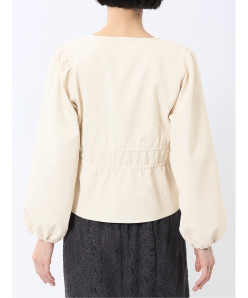 m.f.editorial（エムエフエディトリアル）の「【ハンドウォッシャブル】m.f.エディトリアル レディース ジャガード シャツジャケット（カーディガン/ボレロ・レディース・ホワイト/ブラック・FREE）」の17枚目の写真