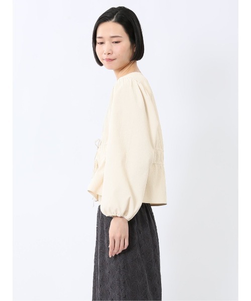 m.f.editorial（エムエフエディトリアル）の「【ハンドウォッシャブル】m.f.エディトリアル レディース ジャガード シャツジャケット（カーディガン/ボレロ・レディース・ホワイト/ブラック・FREE）」の20枚目の写真