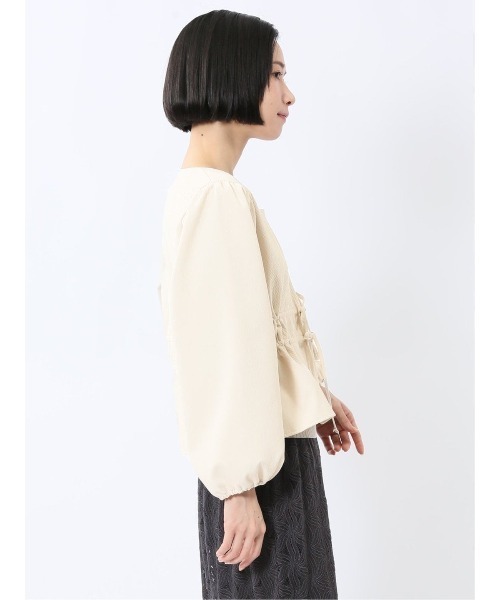 m.f.editorial（エムエフエディトリアル）の「【ハンドウォッシャブル】m.f.エディトリアル レディース ジャガード シャツジャケット（カーディガン/ボレロ・レディース・ホワイト/ブラック・FREE）」の22枚目の写真