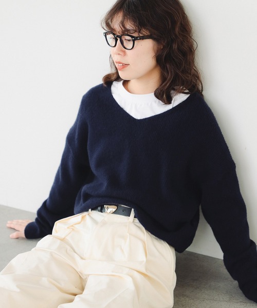 ヘアリー Vネック プルオーバー（ニット/セーター）｜B:MING by