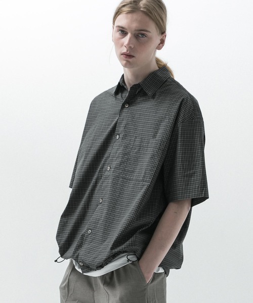 【新品タグ付き】SLICK スリック　リバーシブル ガンクラブ　オーバーサイズ SLICK/スリック】Micro Border Drawstring L/S T-Shirt