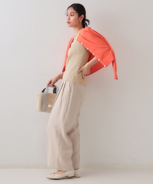 OPAQUE.CLIP(オペークドットクリップ)の「ラメニットタンクトップ【洗濯機洗い可/抗ピル】(タンクトップ・レディース・ベージュ系5/ライトグレー系5/ブラック系5・40/38/36)」の13枚目の写真