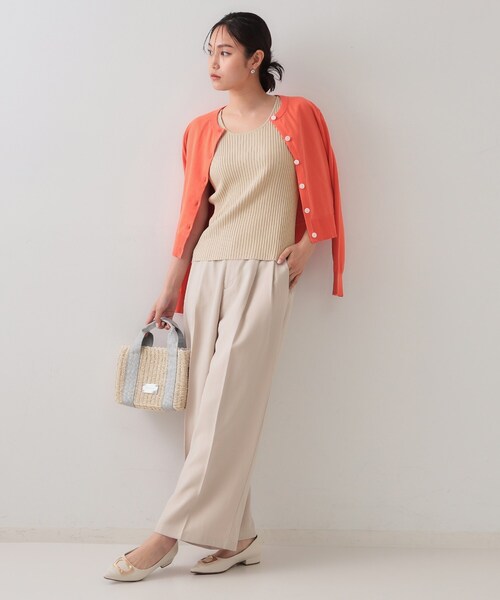 OPAQUE.CLIP(オペークドットクリップ)の「ラメニットタンクトップ【洗濯機洗い可/抗ピル】(タンクトップ・レディース・ベージュ系5/ライトグレー系5/ブラック系5・40/38/36)」の14枚目の写真