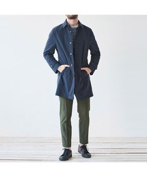 g-stage | 軽量ストレッチ フーデットコート撥水(ステンカラーコート)