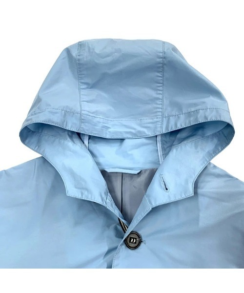 g-stage（ジーステージ）の「軽量ストレッチ フーデットコート撥水（ステンカラーコート・メンズ・ネイビー/サックスブルー・46/48/50）」の5枚目の写真