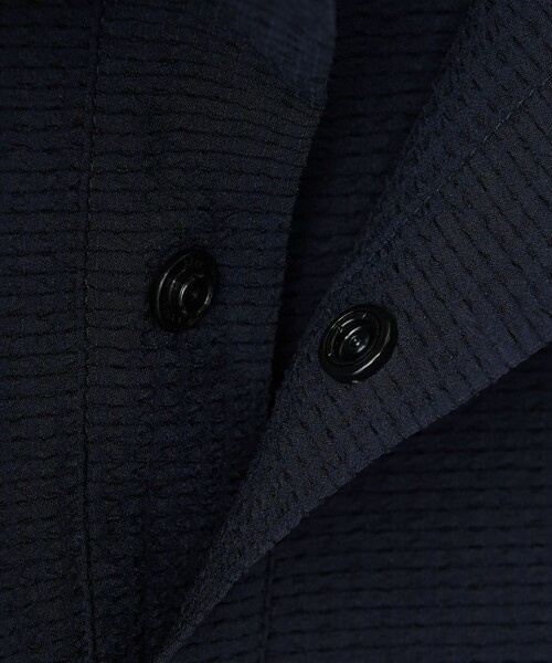 UNITED ARROWS（ユナイテッドアローズ）の「DotAir ドットエア サッカー ヘムコード プルオーバー -吸水速乾・ストレッチ-（ポロシャツ・メンズ・ブラック/ネイビー・S/L/M）」の20枚目の写真