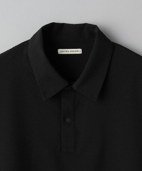 UNITED ARROWS（ユナイテッドアローズ）の「DotAir ドットエア サッカー ヘムコード プルオーバー -吸水速乾・ストレッチ-（ポロシャツ・メンズ・ブラック/ネイビー・S/L/M）」の16枚目の写真