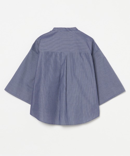 HELIOPOLE(エリオポール)の「BIG SLEEVE SHIRT(シャツ/ブラウス・レディース・ホワイト/ブルー系その他・38)」の4枚目の写真