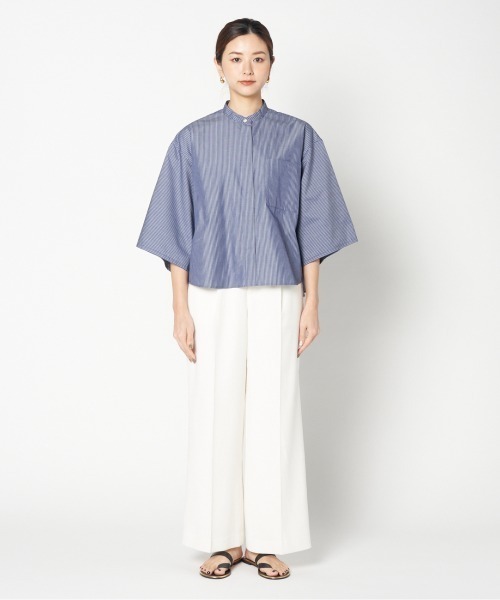 HELIOPOLE(エリオポール)の「BIG SLEEVE SHIRT(シャツ/ブラウス・レディース・ホワイト/ブルー系その他・38)」の10枚目の写真