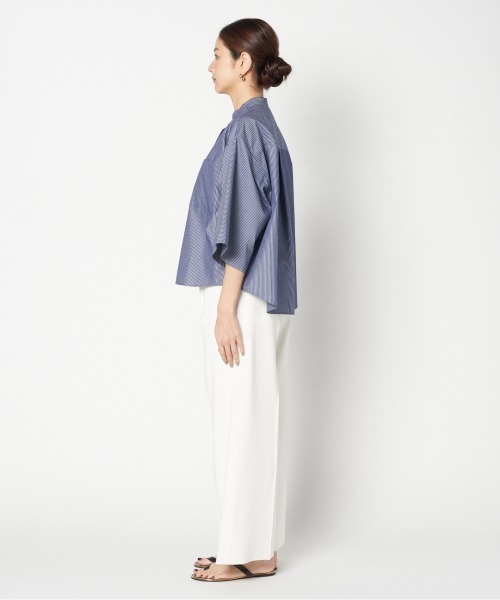 HELIOPOLE(エリオポール)の「BIG SLEEVE SHIRT(シャツ/ブラウス・レディース・ホワイト/ブルー系その他・38)」の11枚目の写真