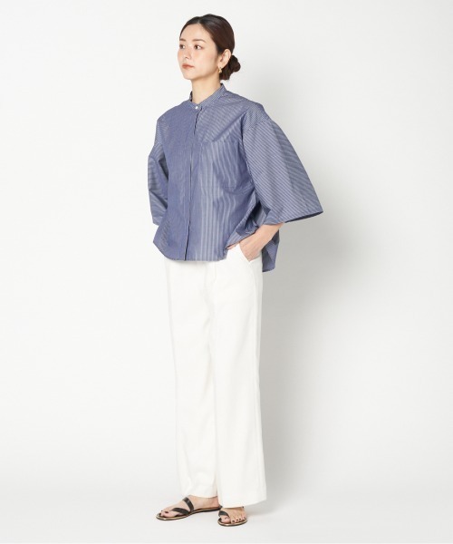 HELIOPOLE(エリオポール)の「BIG SLEEVE SHIRT(シャツ/ブラウス・レディース・ホワイト/ブルー系その他・38)」の13枚目の写真