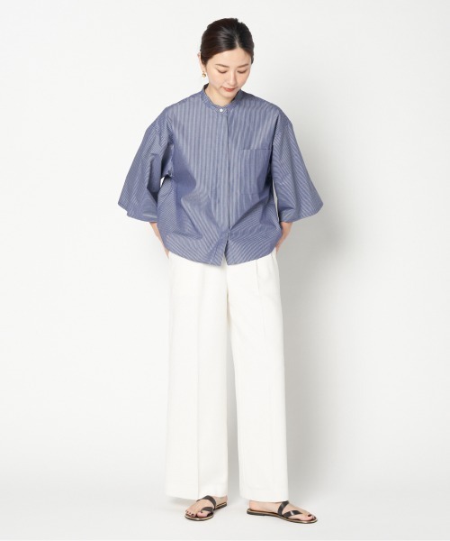 HELIOPOLE(エリオポール)の「BIG SLEEVE SHIRT(シャツ/ブラウス・レディース・ホワイト/ブルー系その他・38)」の14枚目の写真