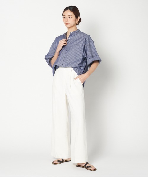 HELIOPOLE(エリオポール)の「BIG SLEEVE SHIRT(シャツ/ブラウス・レディース・ホワイト/ブルー系その他・38)」の16枚目の写真