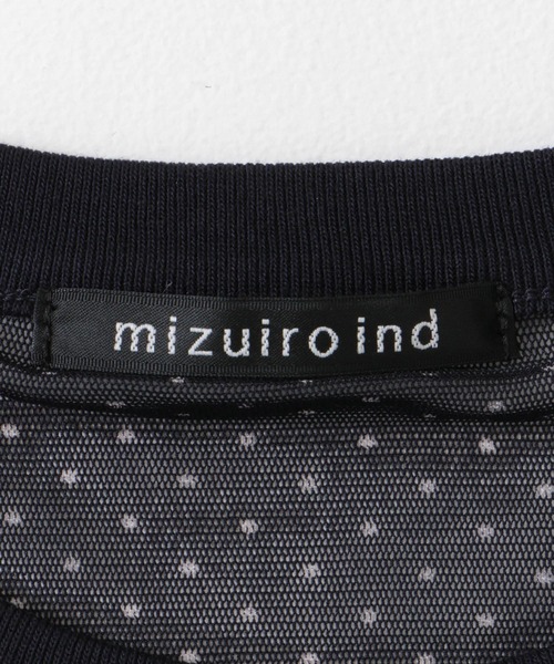 mizuiroind(ミズイロインド)の「mizuiro ind mesh dot crew-neck T-shirts(Tシャツ/カットソー・レディース・ネイビー/ブラック・FREE)」の5枚目の写真