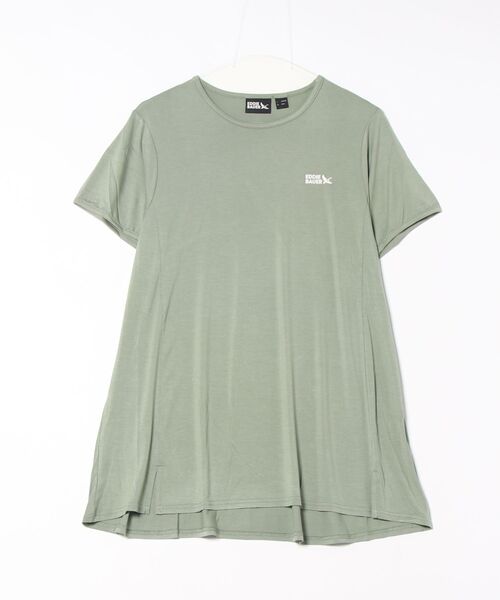 Eddie Bauer(エディーバウアー)の「ギャザー チュニック Tシャツ(チュニック・レディース・ブラウン/ブラック/セージグリーン・S/M/L/XL)」の11枚目の写真