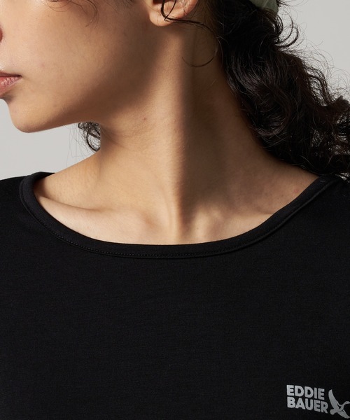 Eddie Bauer(エディーバウアー)の「ギャザー チュニック Tシャツ(チュニック・レディース・ブラウン/ブラック/セージグリーン・S/M/L/XL)」の17枚目の写真