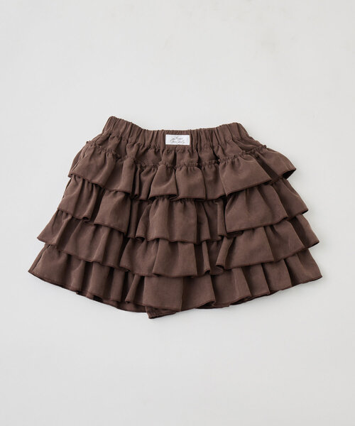 OLIVE des OLIVE（オリーブデオリーブ）の「フリルティアードスカパン（スカート・レディース・ブラウン/オフホワイト/ブラック・FREE）」の18枚目の写真