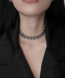 c.u.l（シーユーエル）の「ユニセックス ボールリング チェーンチョーカーネックレス MIN25s008【We are dept.】（ネックレス）」