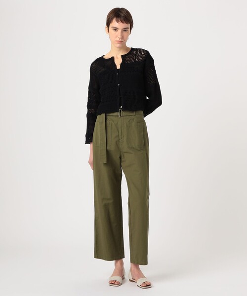 MACPHEE(マカフィー)の「【WEB限定】コットンレーシー クルーネックカーディガン(カーディガン/ボレロ・レディース・ブラック/ホワイト・S)」の7枚目の写真